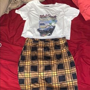 Shein tshirt skirt set